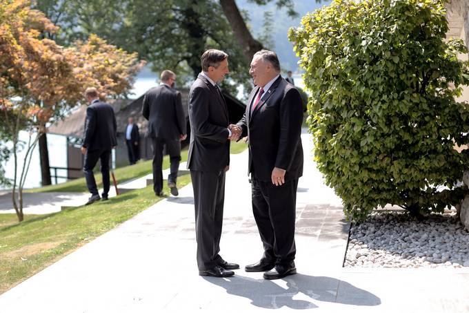 The Slovenian President receives US Secretary of State Michael Pompeo
